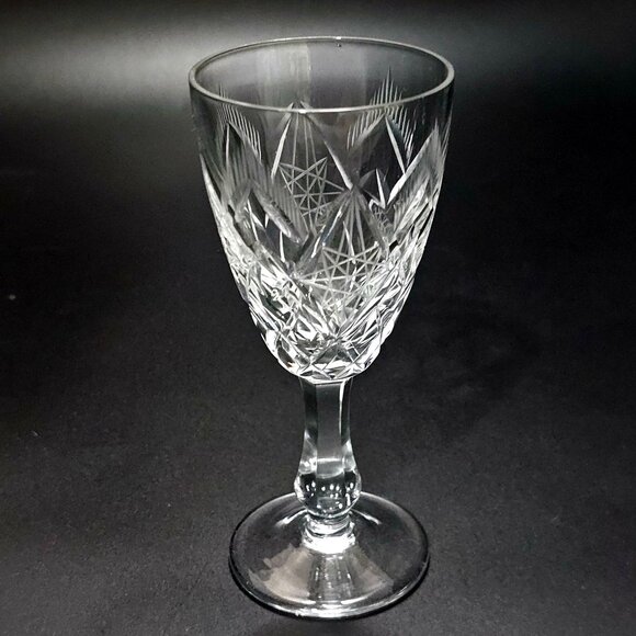 Other - Vintage Brilliant Glass Cocktail Glass 5.25" vintage hand cut Lead Crystal
